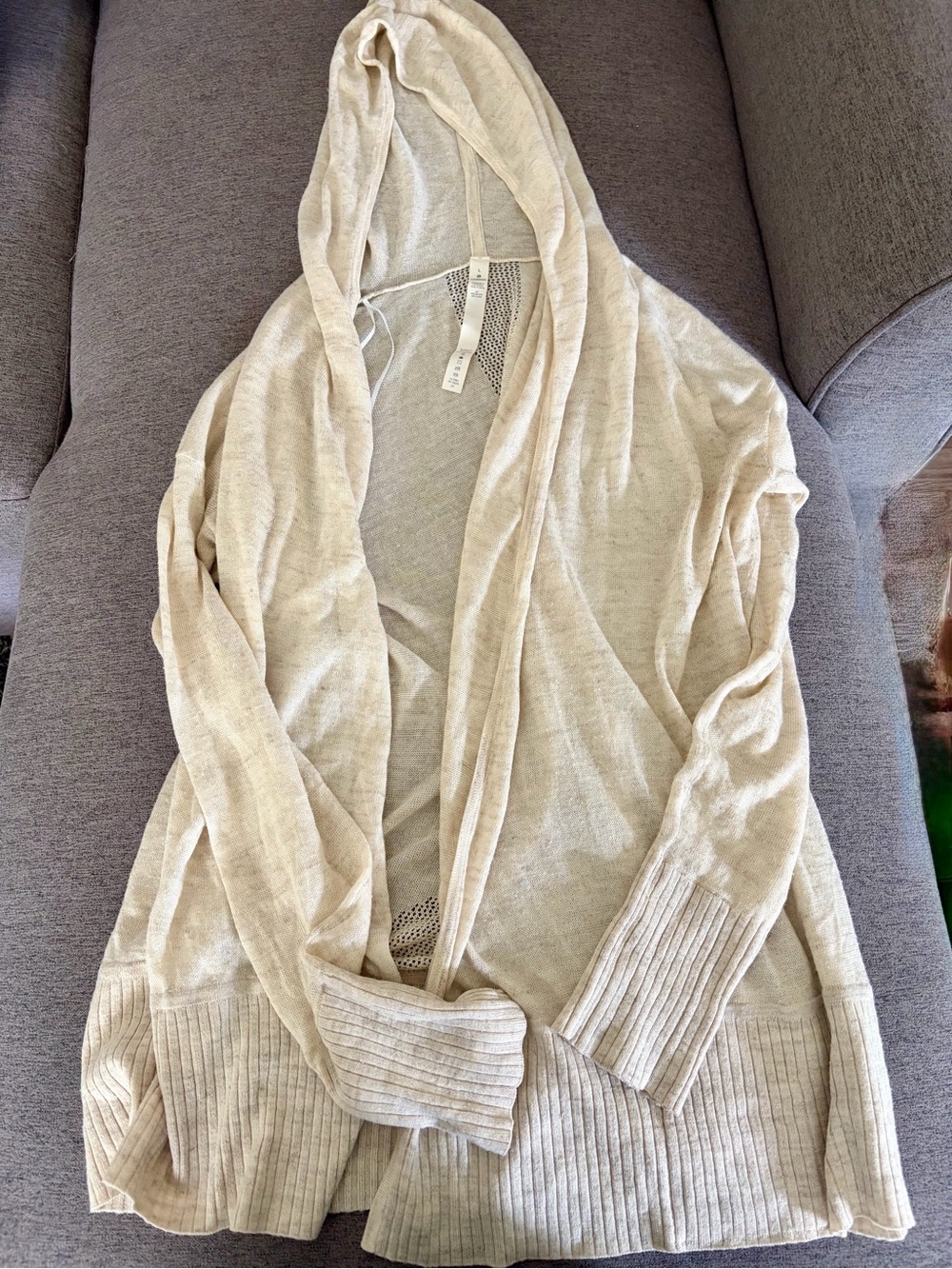 lululemon athletica Cream Hooded Open-Front Women's Cardigan